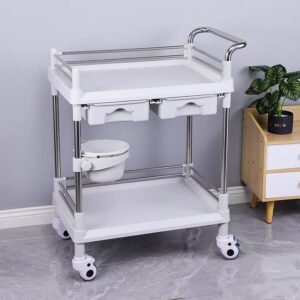Mobile 3 Tier Medical Utility Cart for Clinic