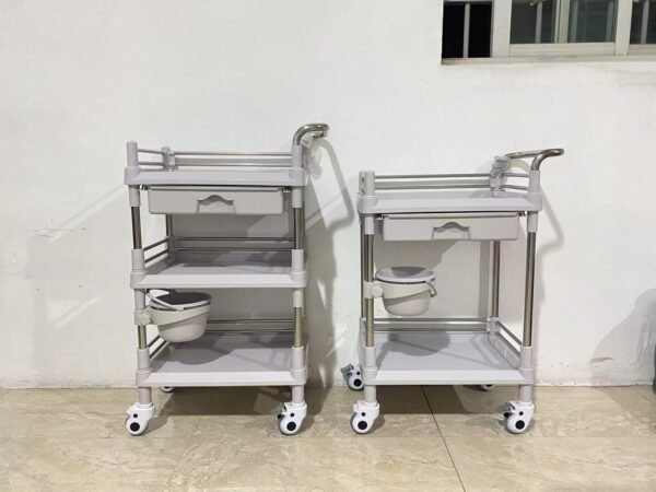 3 Tier Medical Utility Cart for Hospital Use