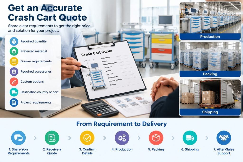 Crash cart quotation process showing required information for accurate pricing