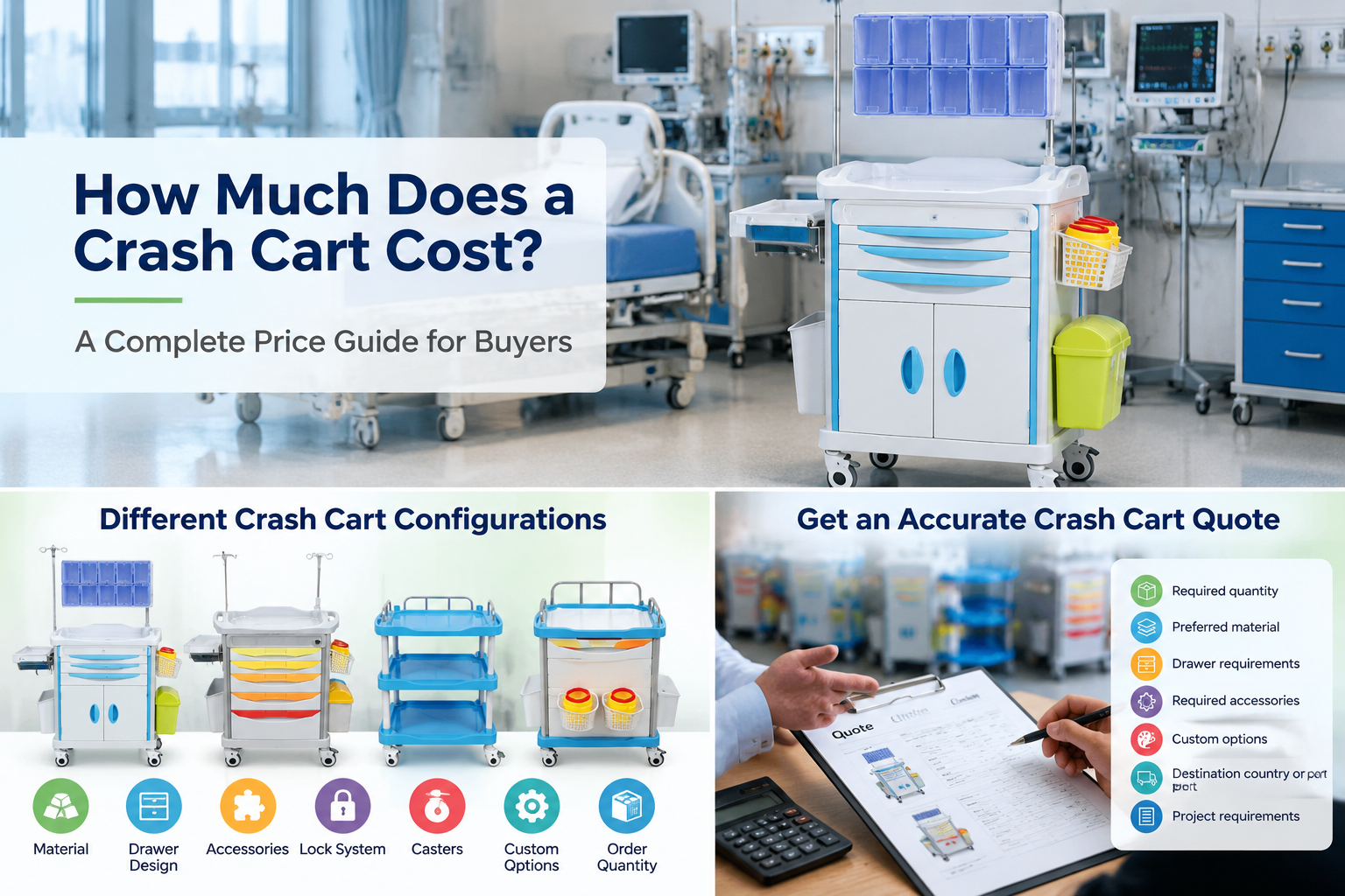 How much does a crash cart cost and what factors affect the price