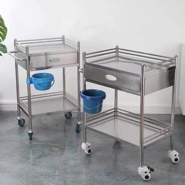 Stainless Steel Medical Trolley for Clinics and Hospitals