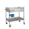 Stainless Steel Dressing Trolley with Double Drawers